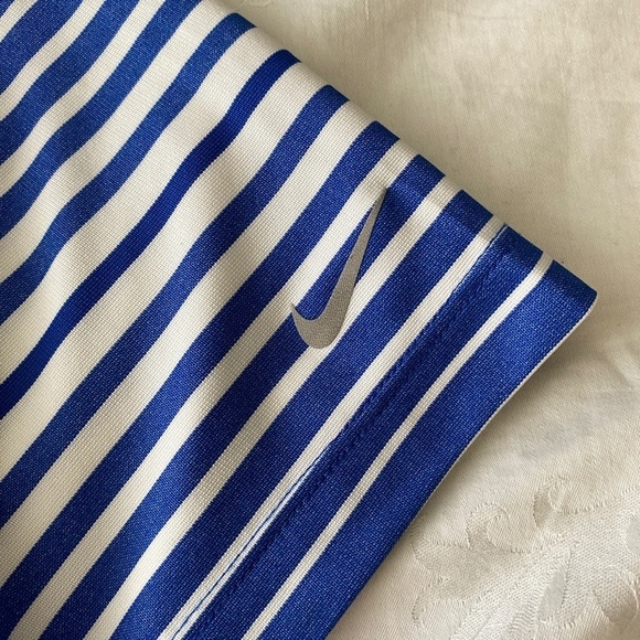 Nike Golf Men's Blue and White‎ Stripe Short Sleeve Activewear Golf Polo Shirt S - Picture 7 of 13